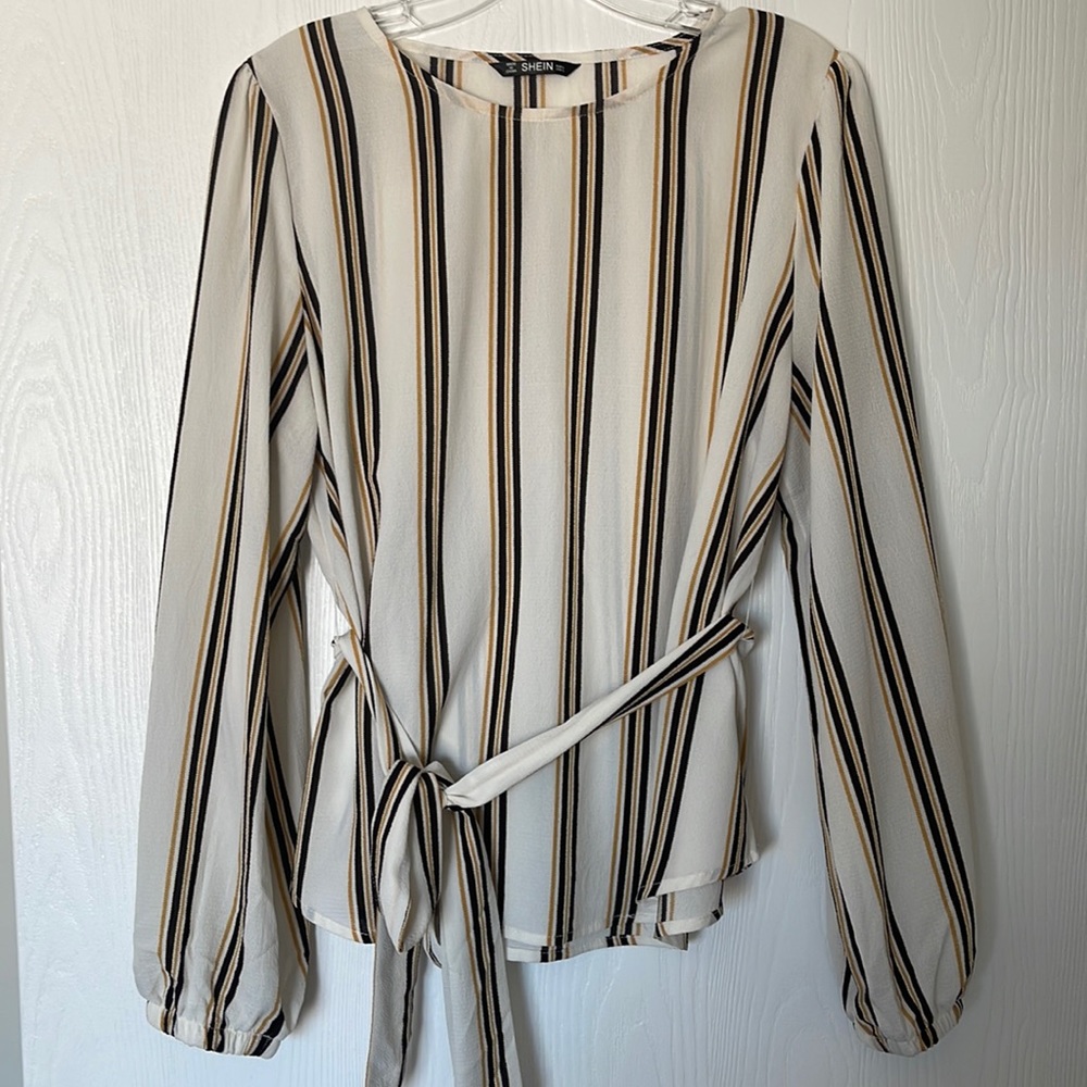 SHEIN long sleeve white blouse